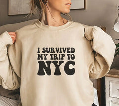 I Survived My Trip To NYC -  Typography SVG T-Shirt Design SVG