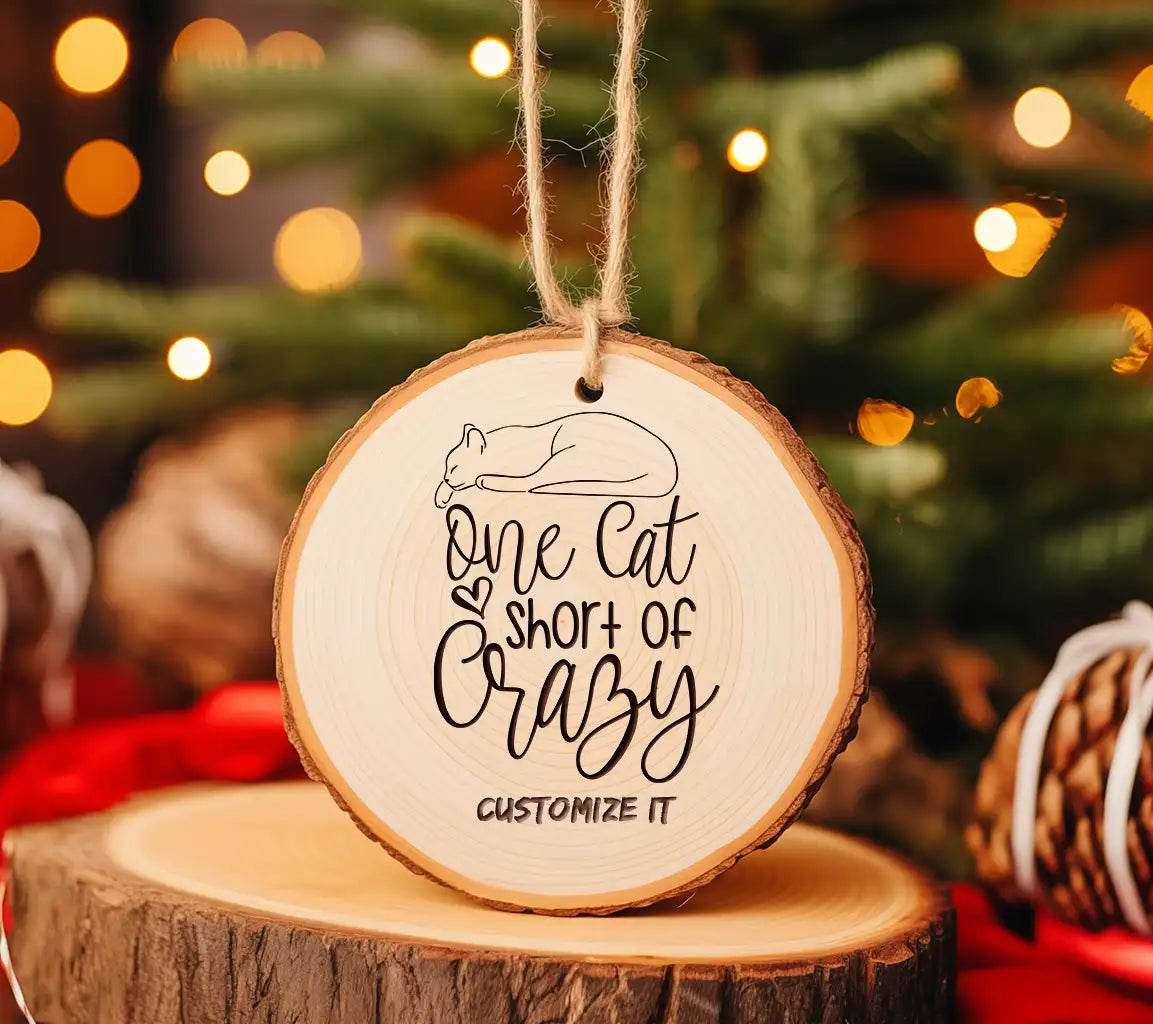 One Cat Short of Crazy SVG -  Cat Typography Design SVG