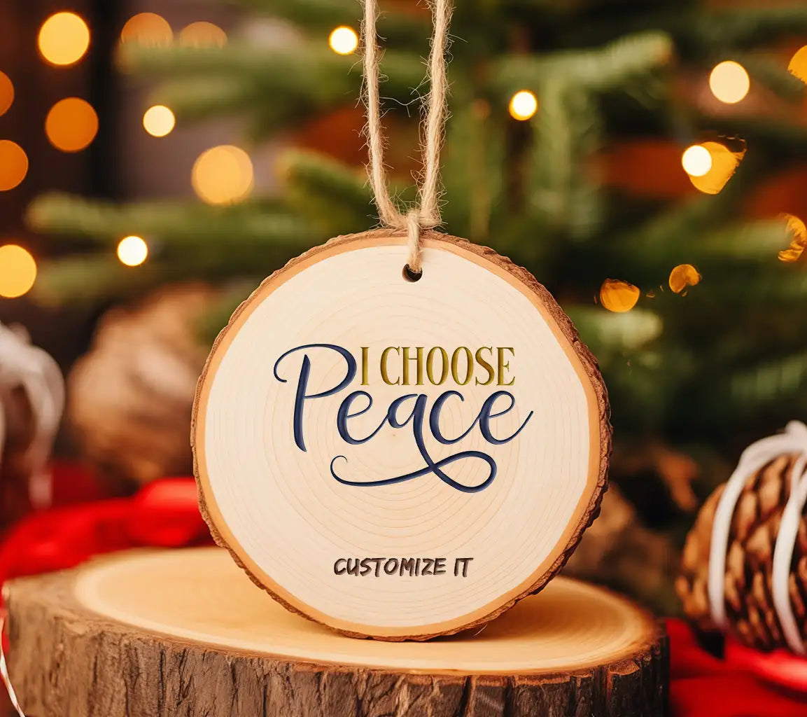 Ukraine Peace Symbol SVG - Blue & Yellow I Choose Peace Design SVG