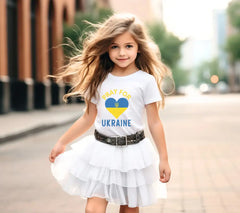Pray for Ukraine Heart SVG - Blue & Yellow SVG