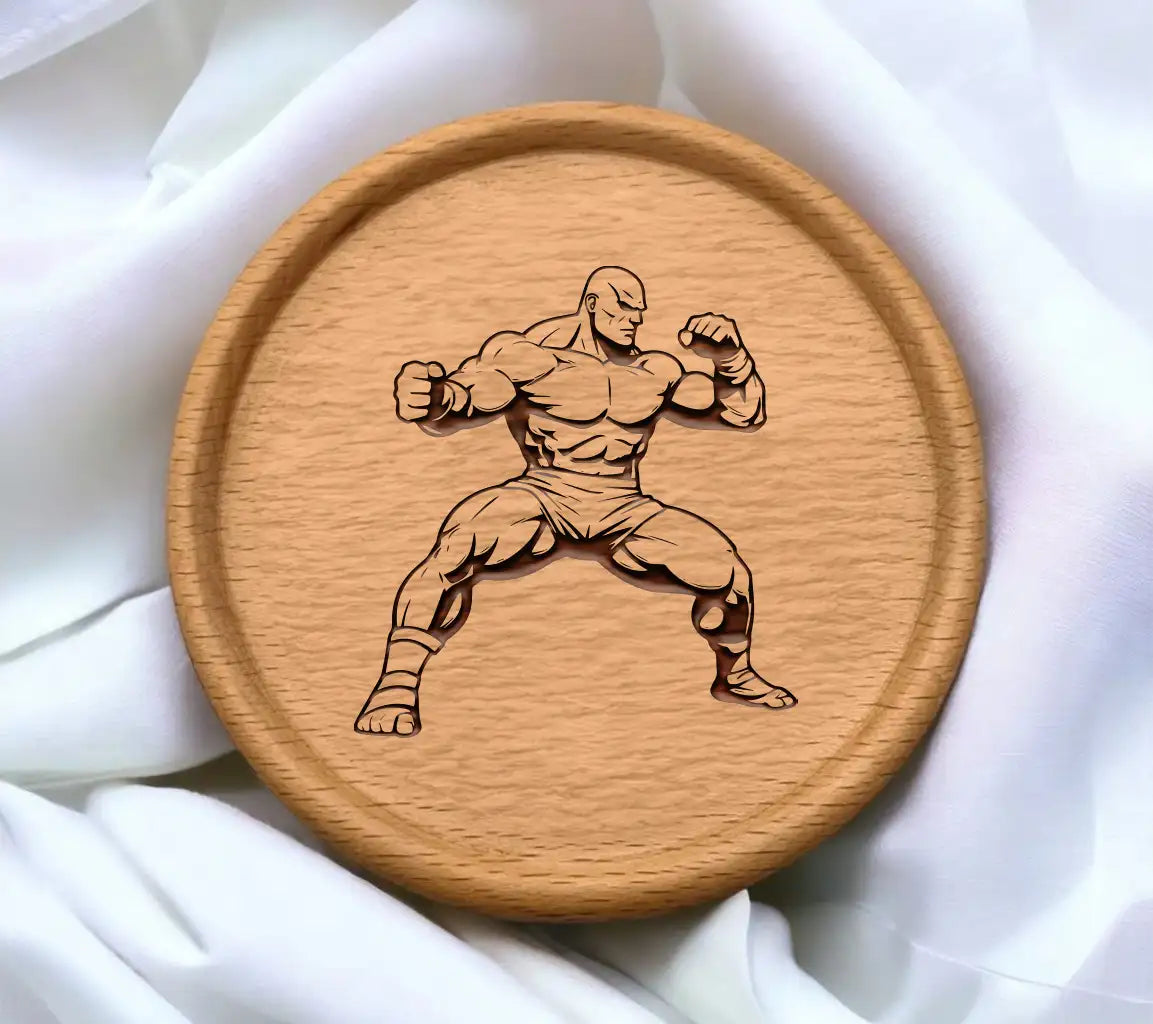 A Muscular Man With His Fist In The Air SVG - Ultimate Fighter SVG