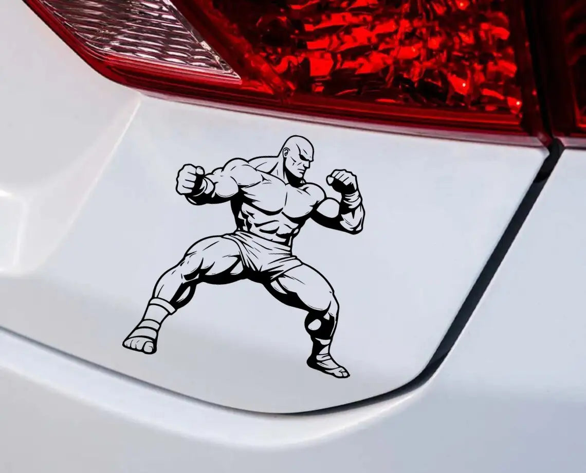 A Muscular Man With His Fist In The Air SVG - Ultimate Fighter SVG