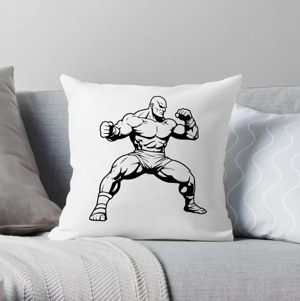 A Muscular Man With His Fist In The Air SVG - Ultimate Fighter SVG