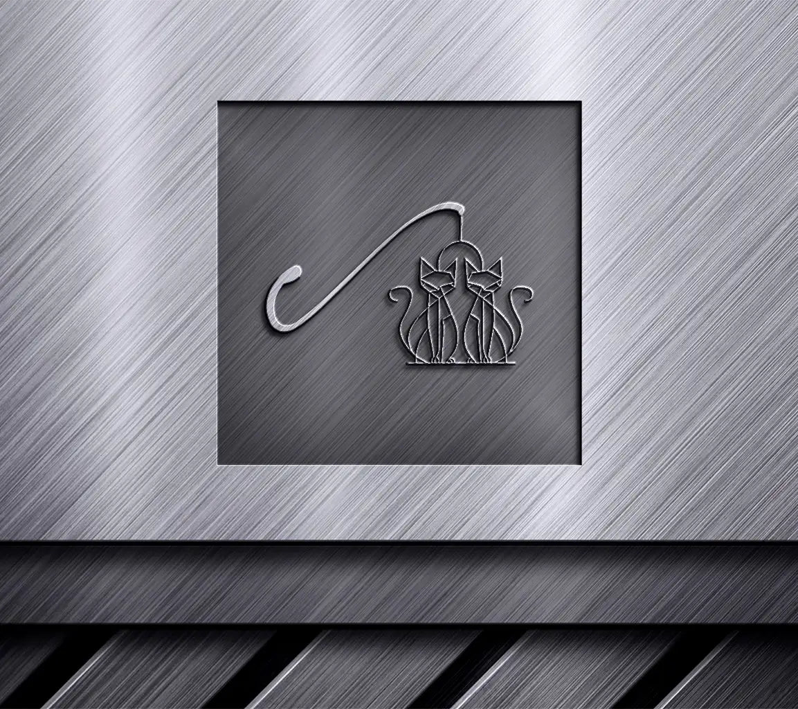 Luxury Cat Monogram Design Design - Letter C SVG Template SVG
