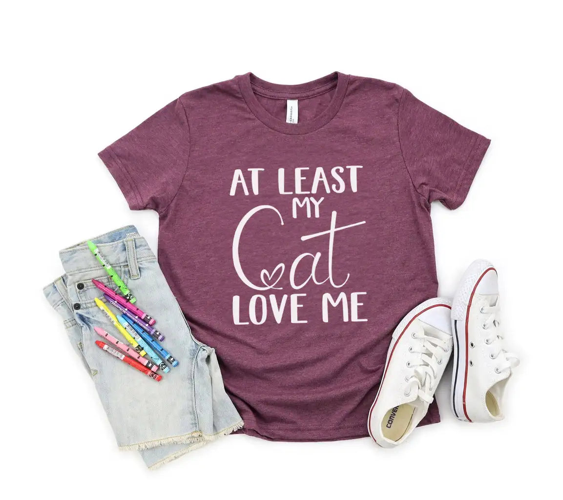 Valentines Day Cat Lover SVG - At Least My Cat Loves Me SVG