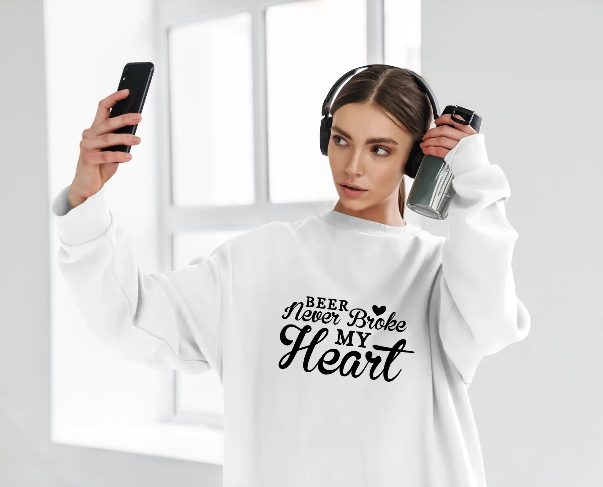 ## Beer Never Broke My Heart SVG -  Valentines Sign SVG