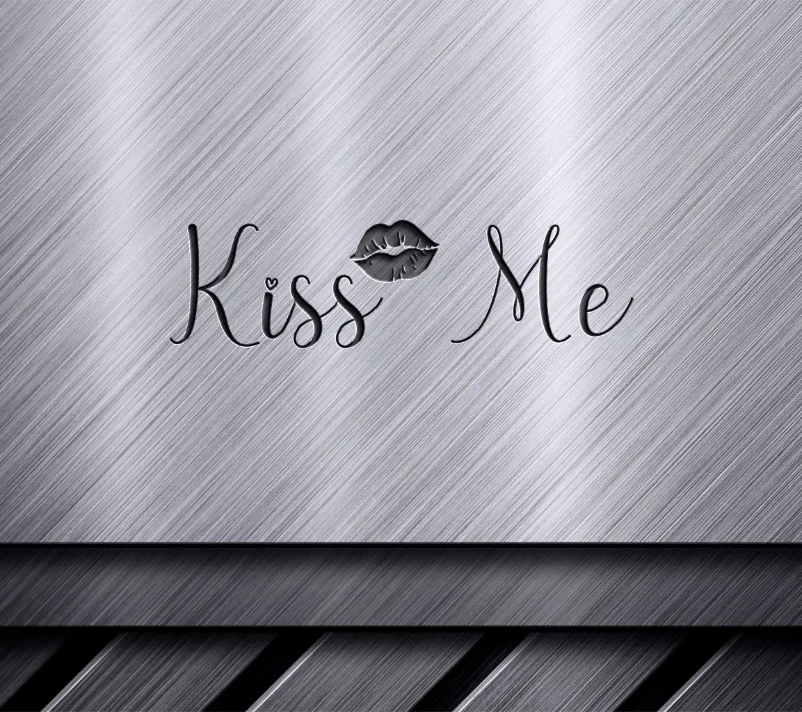 Kiss Me SVG - Red Lips on White Background - Valentines Day T-Shirt Design SVG