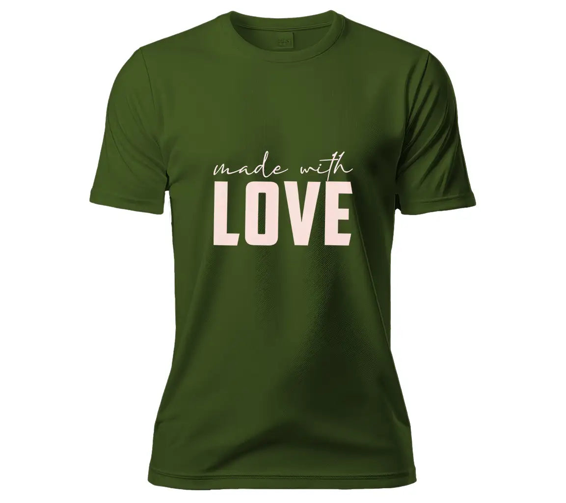 Red Made With Love Sign SVG for Valentines Day T-Shirt Design SVG