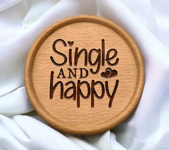  Single & Happy Heart Design SVG - Valentines Day SVG