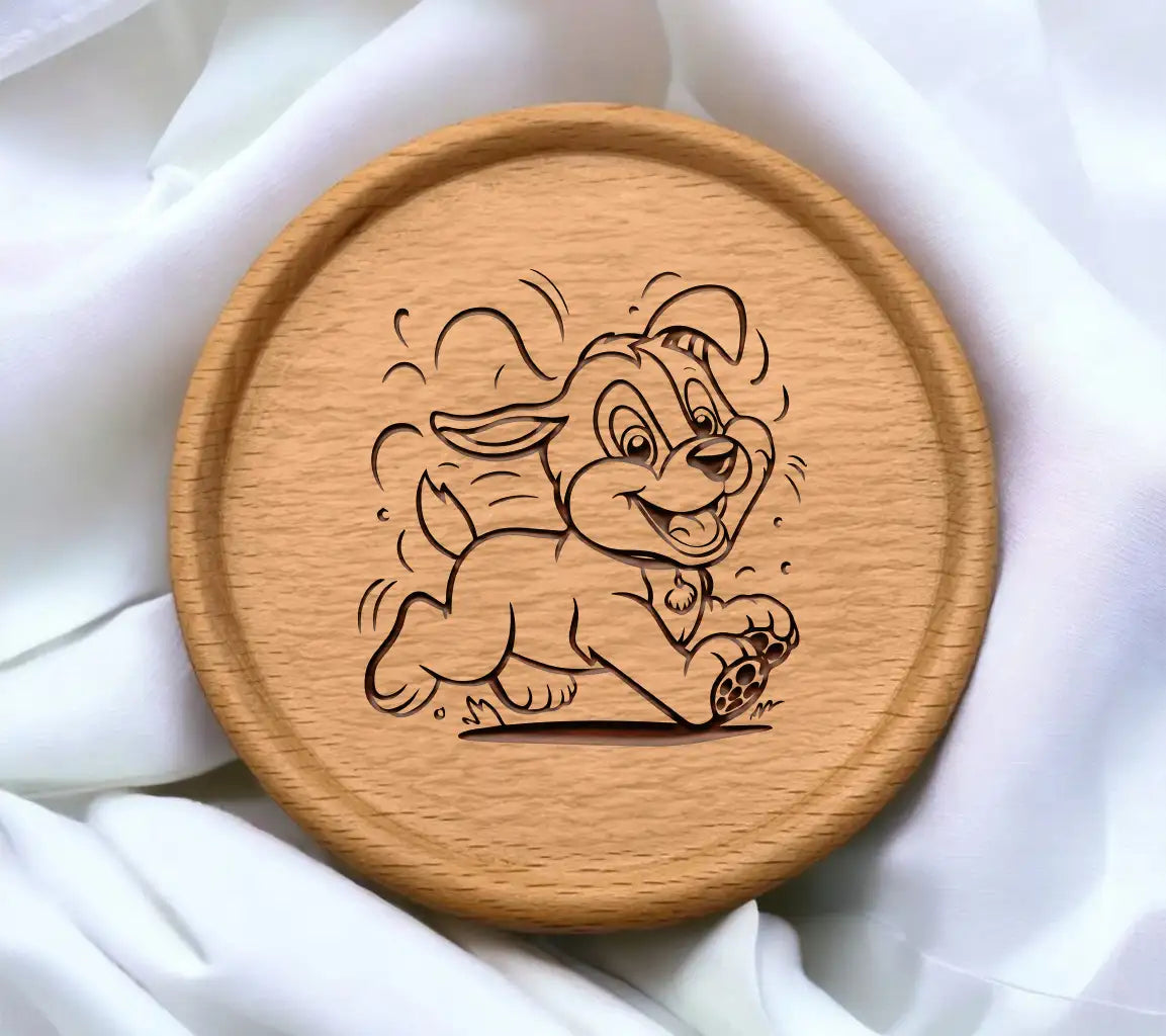 Cute Puppy Running Doodle SVG -  Dog Illustration for Kids SVG