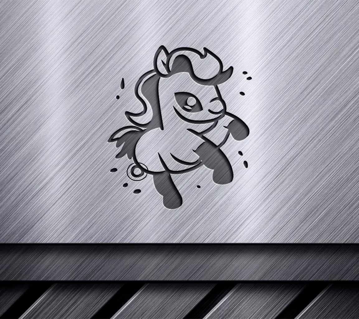 Cute  Winged Pony SVG - Cartoon Horse Running Vector Illustration SVG