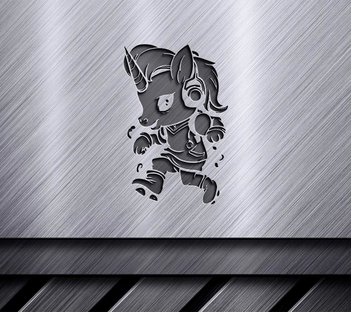 Cute  Unicorn Boxer SVG - Cartoon Style Vector Illustration SVG