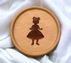 Little Girl Silhouette SVG - Dress,  Vector Graphic SVG