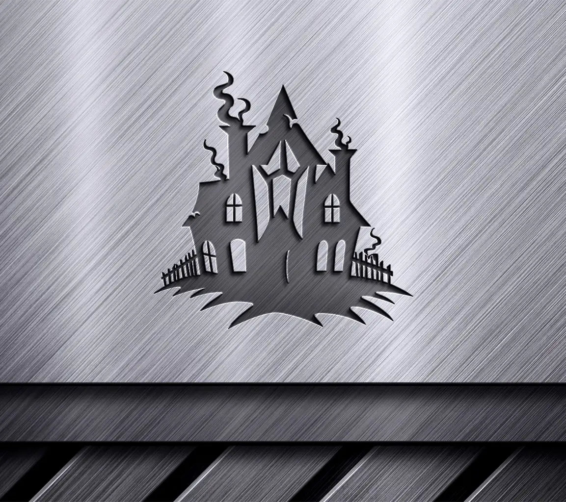 Haunted House with Smoke SVG -  Vector Illustration SVG