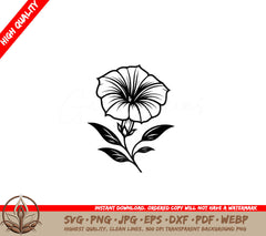 Vibrant Morning Glory SVG Cut File  For Cricut Silhouette  More  Digital Download 
