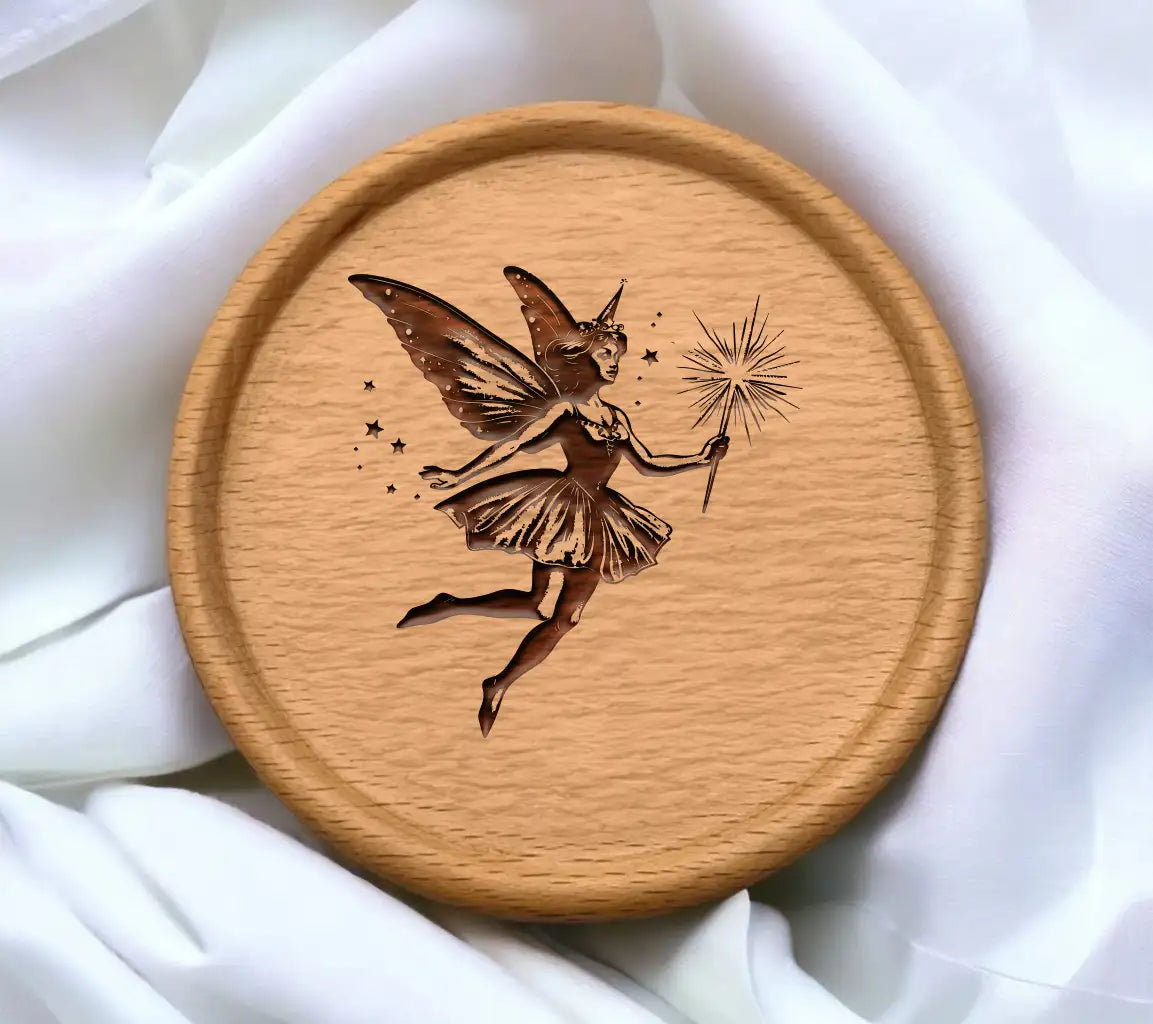 Vintage  Fairy with Wand SVG Illustration SVG