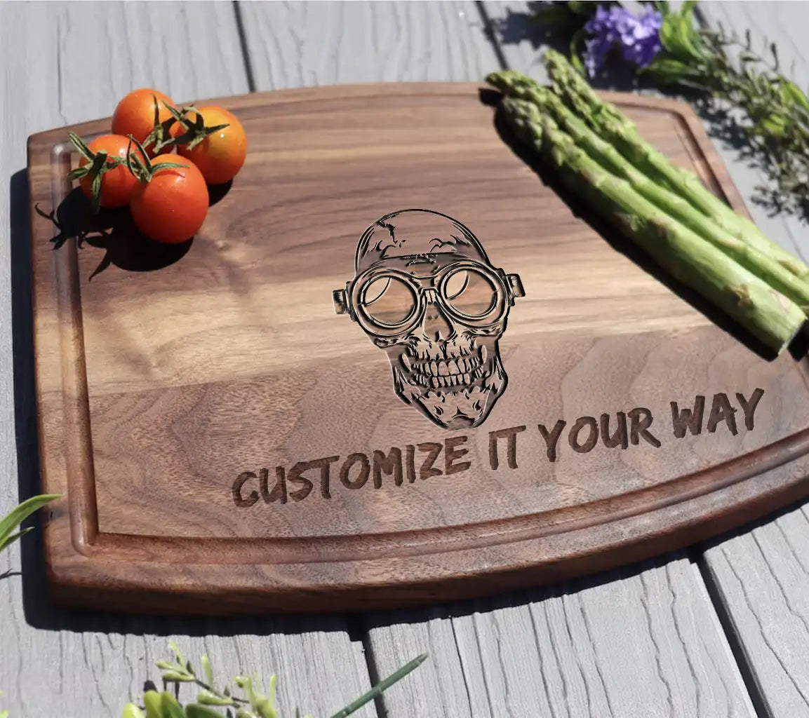 Vintage Skull with Goggles SVG -  Drawing SVG