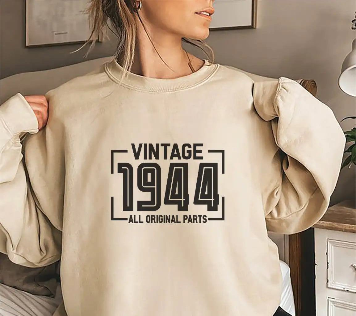 Vintage 1944 All Original Parts Design SVG - White Background SVG