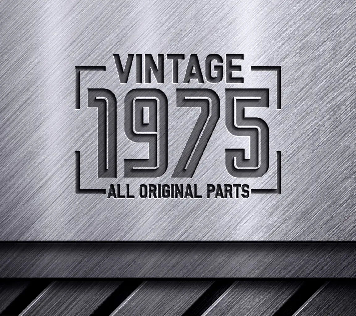Vintage 1975 All Original Parts SVG - White Background SVG