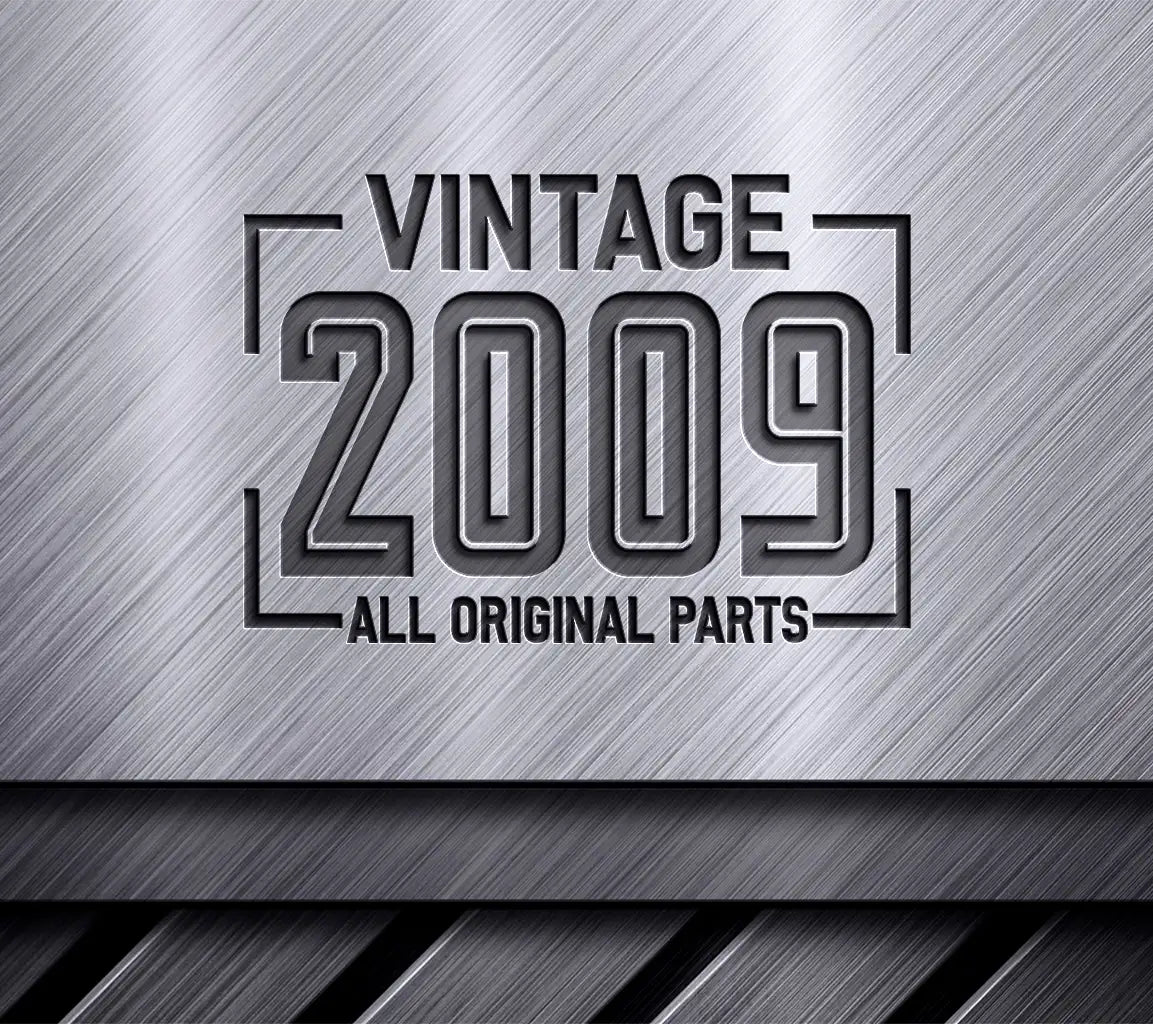 Vintage 2009 All Original Parts Design SVG (White Background) SVG