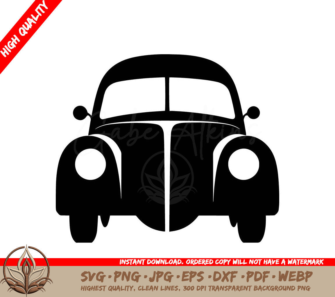 Vintage Classic Car Digital Design in Multiple File Formats (SVG, PNG, JPG, AI, PDF, DXF, EPS, WebP) 
