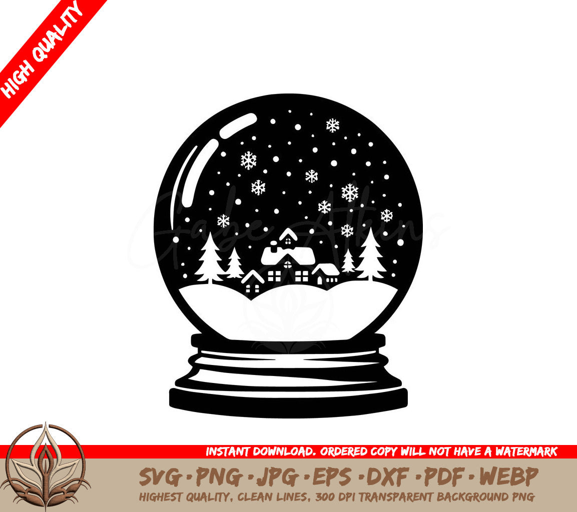 Vintage Snowscape: Multi-Format Digital Design File 
