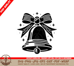 Vintage Yuletide Bell: Multi-Format Digital Design File 
