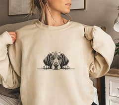  Vizsla Peeking Over Wall SVG SVG