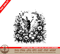 Whimsical Fairy Garden SVG 
