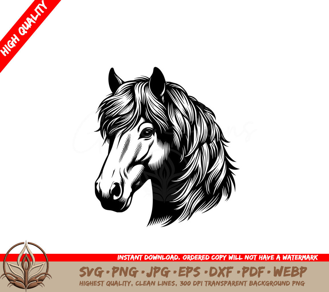 Whispering Horse SVG Cut File  
