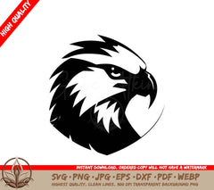 Winged Majesty Black Vector Eagle Regal Bird of Prey Eagle Iconic Emblem SVG 