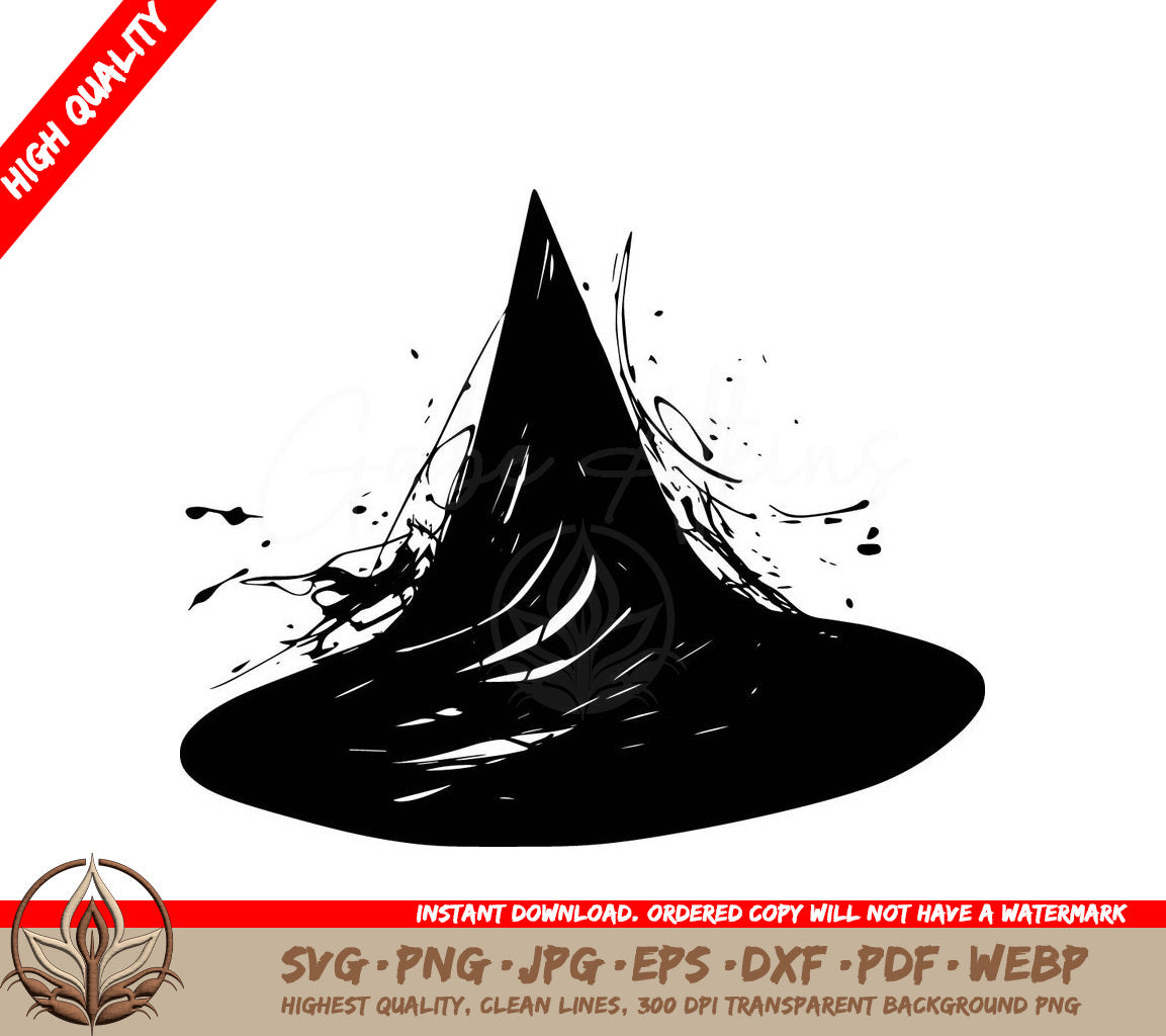 Witch Hat SVG, PNG, JPG, AI, PDF, DXF, EPS and WebP - Digital Download 
