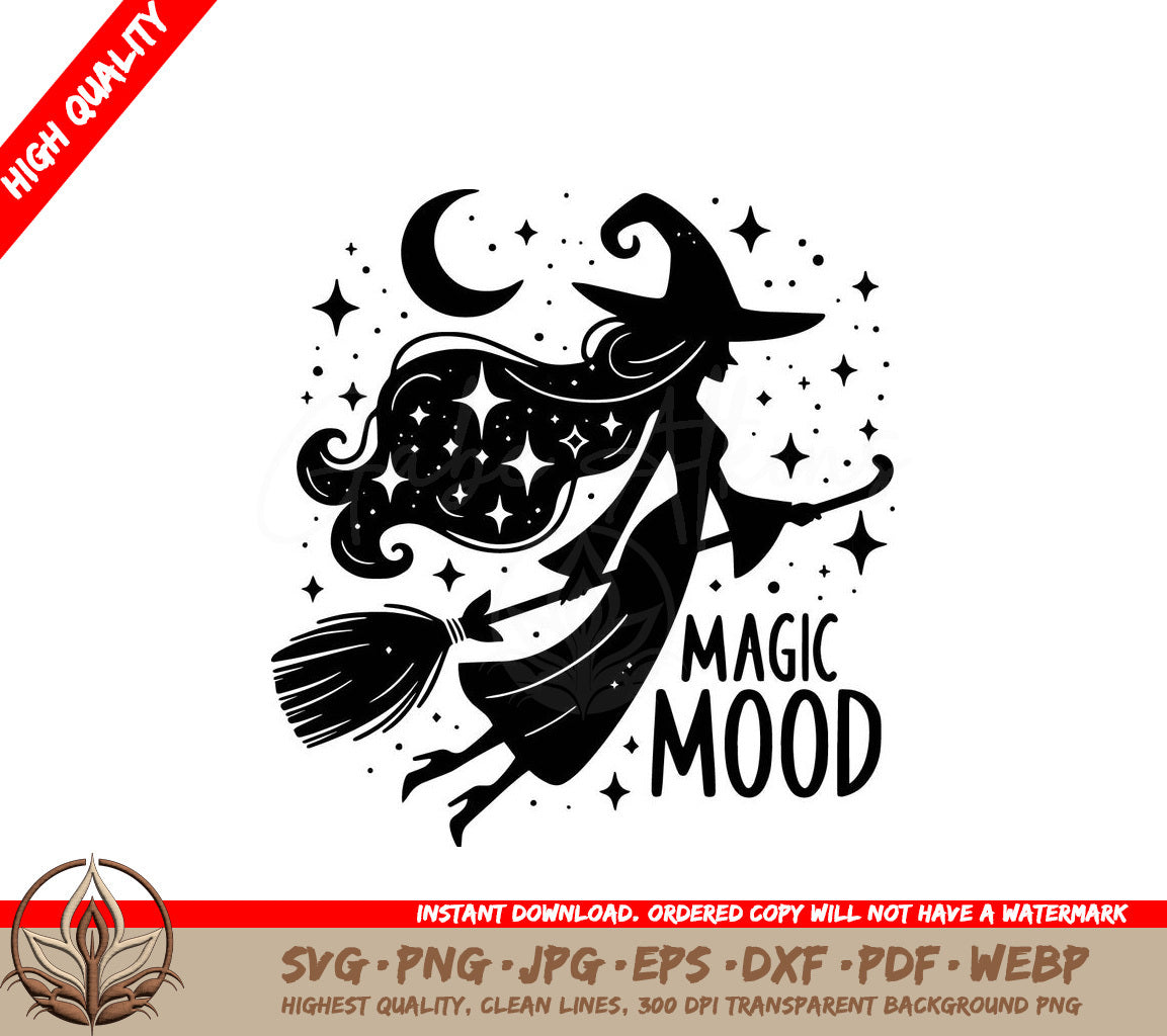 Witchy Charm Digital Design File (SVG, PNG, JPG, AI, PDF, DXF, EPS, WebP) 
