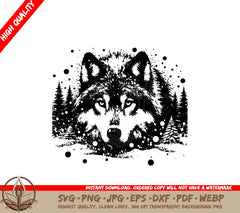 Wolf Woods Digital Design SVG 
