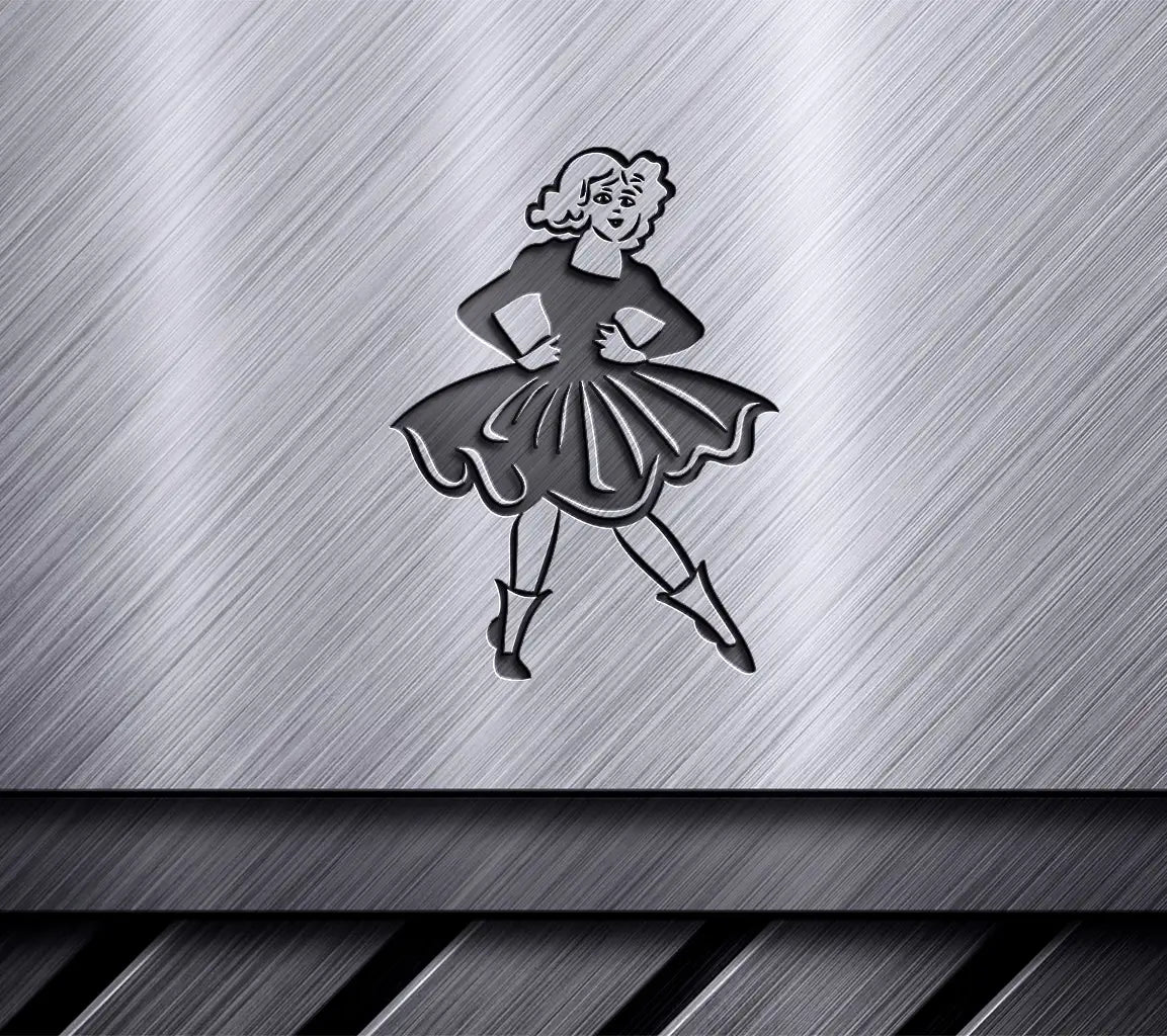  Clogger Dancer Woman SVG - Silhouette Illustration SVG
