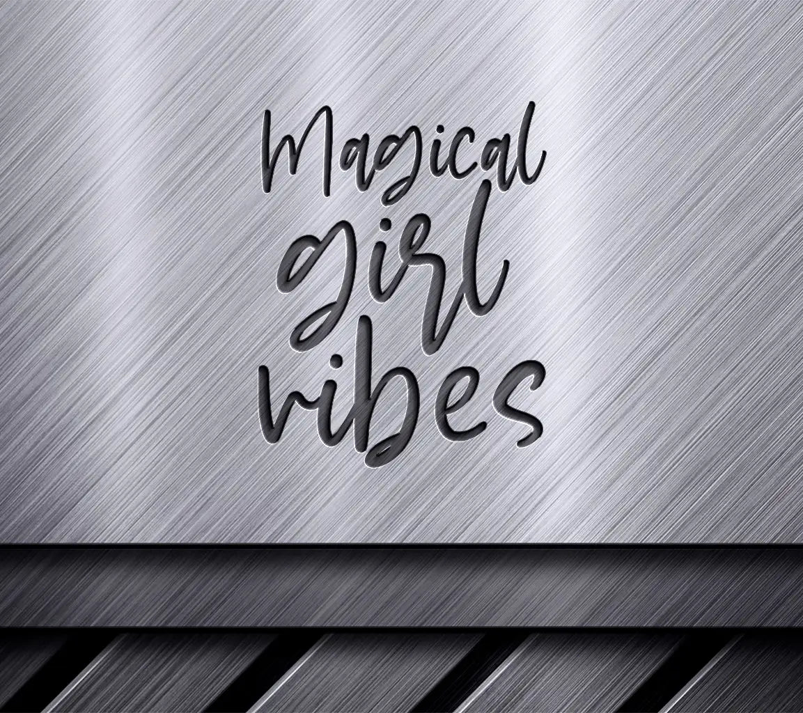 Magical Girl Vibes SVG - Cursive Script on White Background SVG