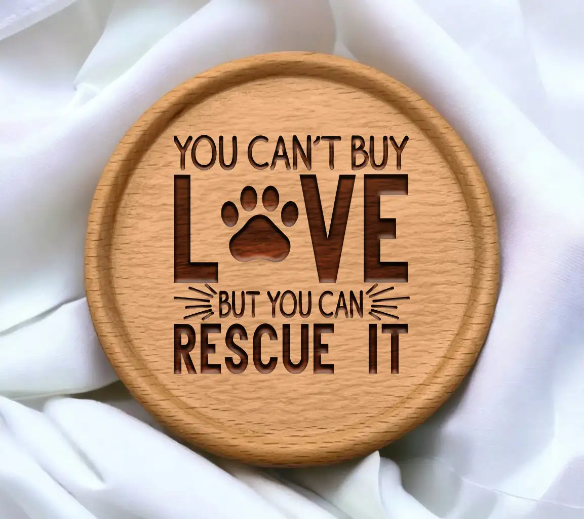 Rescue Love SVG - You Cant Buy Love Poster Design SVG