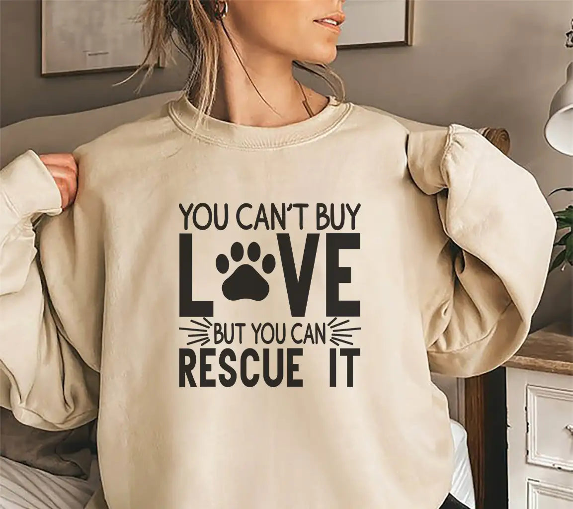 Rescue Love SVG - You Cant Buy Love Poster Design SVG