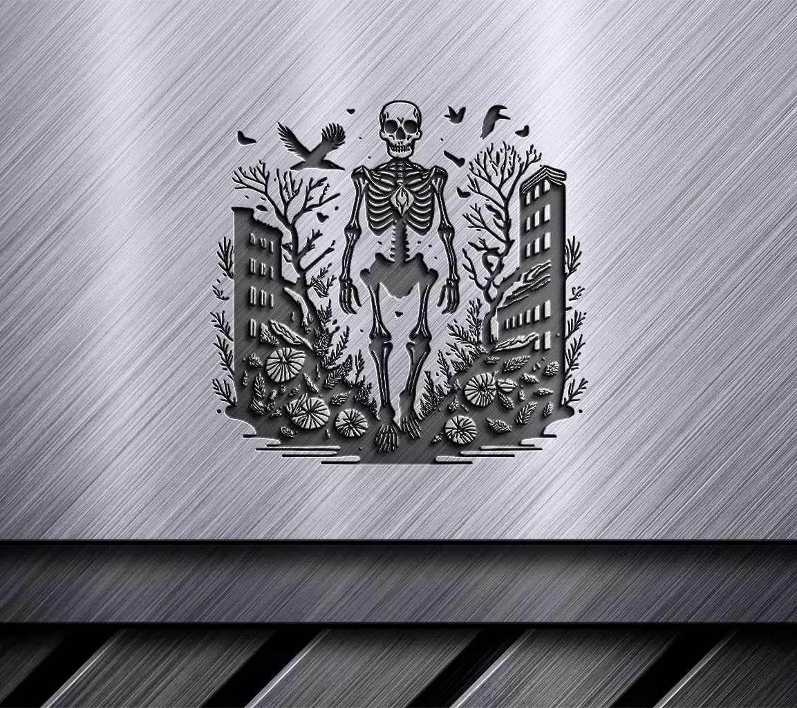  Skeleton Exploring Abandoned City SVG SVG