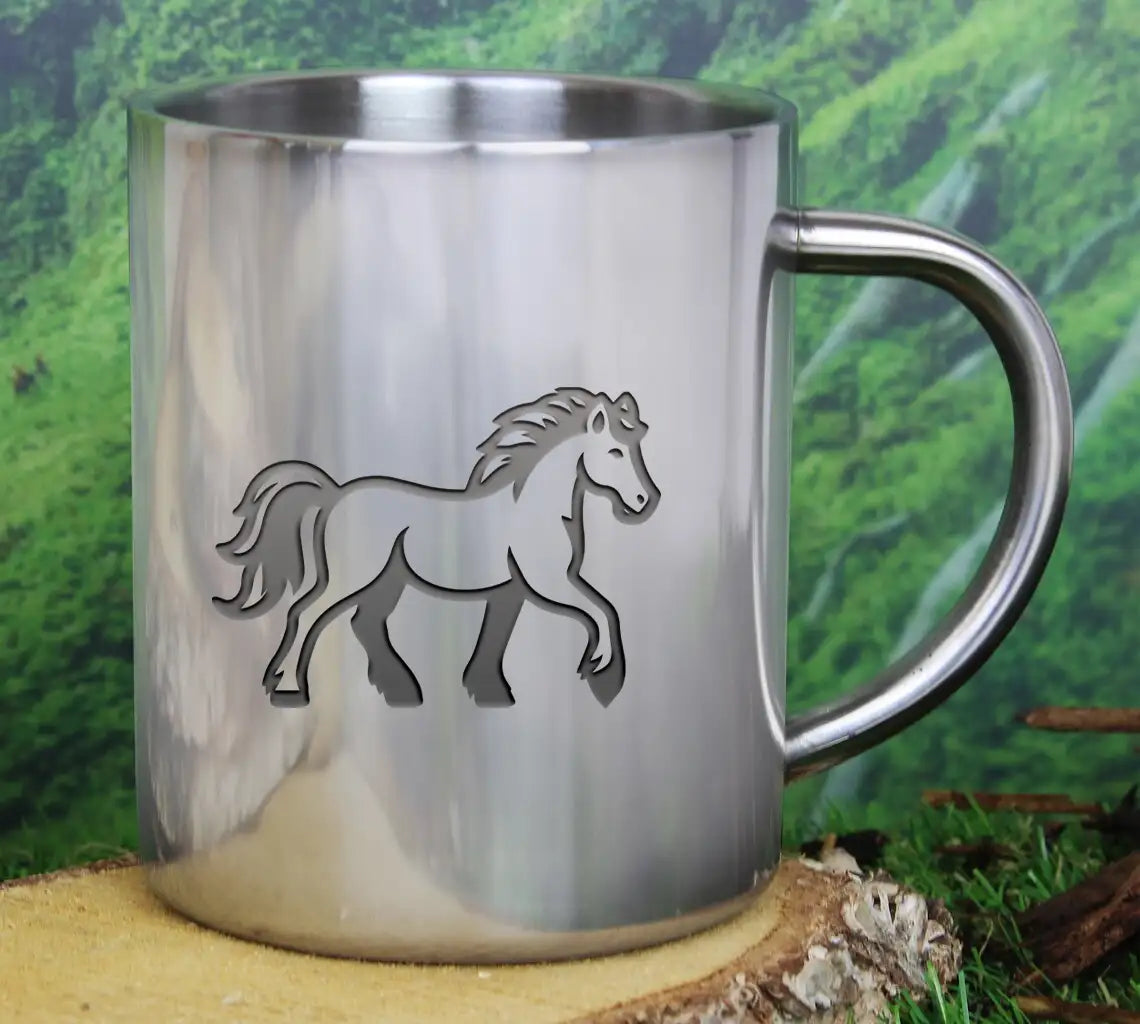 A Black And White Drawing Of A Horse With A Tail And Tail