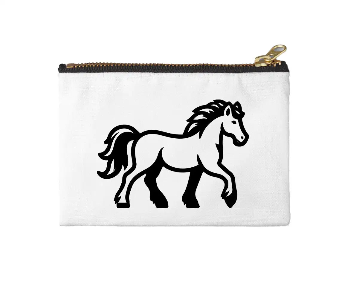 A Black And White Drawing Of A Horse With A Tail And Tail