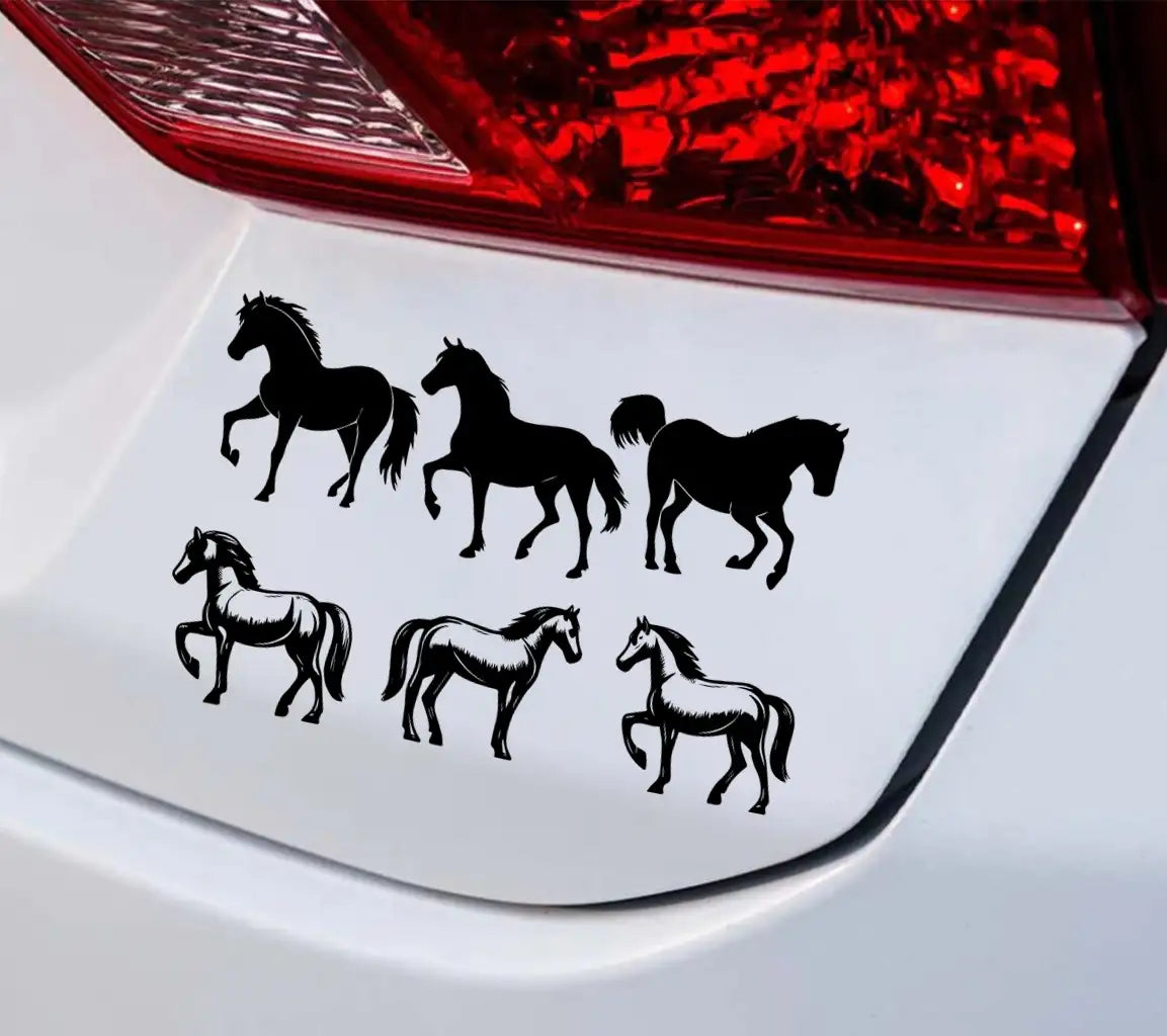 A Black And White Drawing Of Horses And Horses