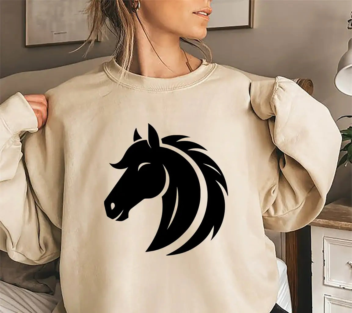 A Black Horse Head With A White Background That Says Quot A Horse Quot