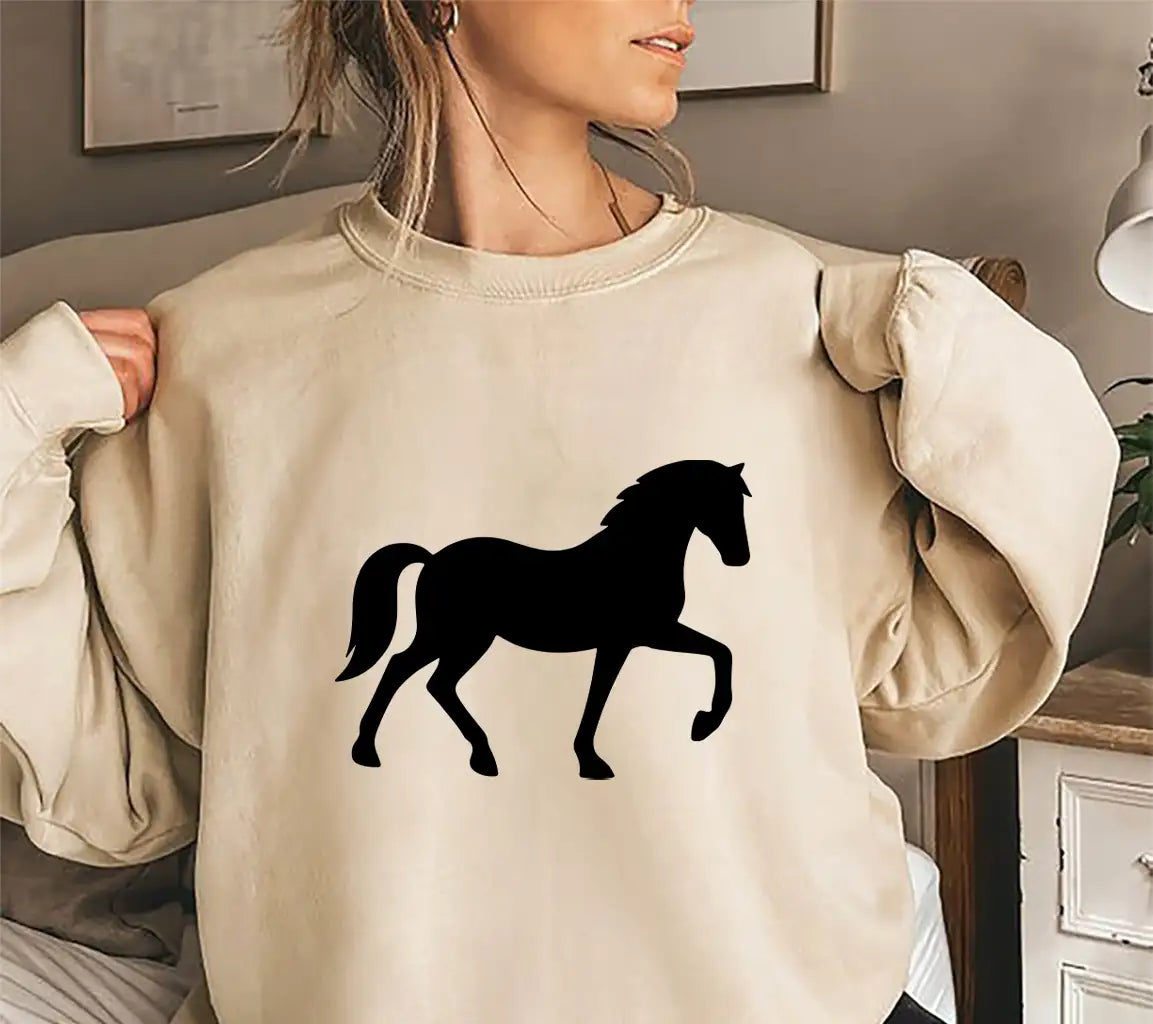 A Black Horse With A Horse On It