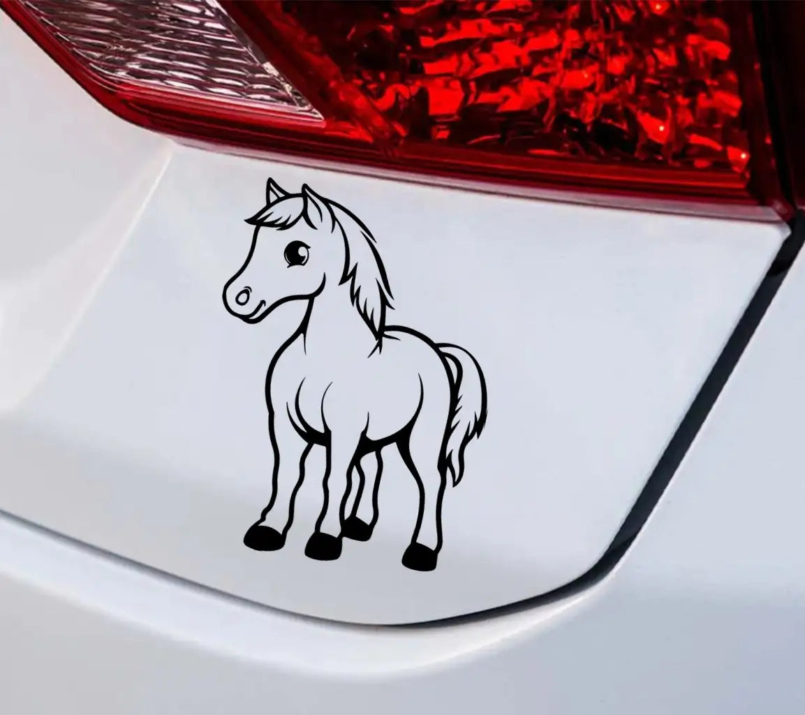 A Cartoon Drawing Of A Horse With A Sad Face
