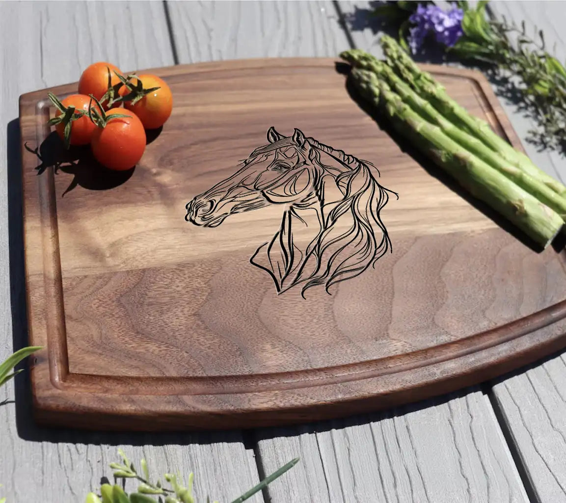 A Drawing Of A Horse That Has A Pattern On It