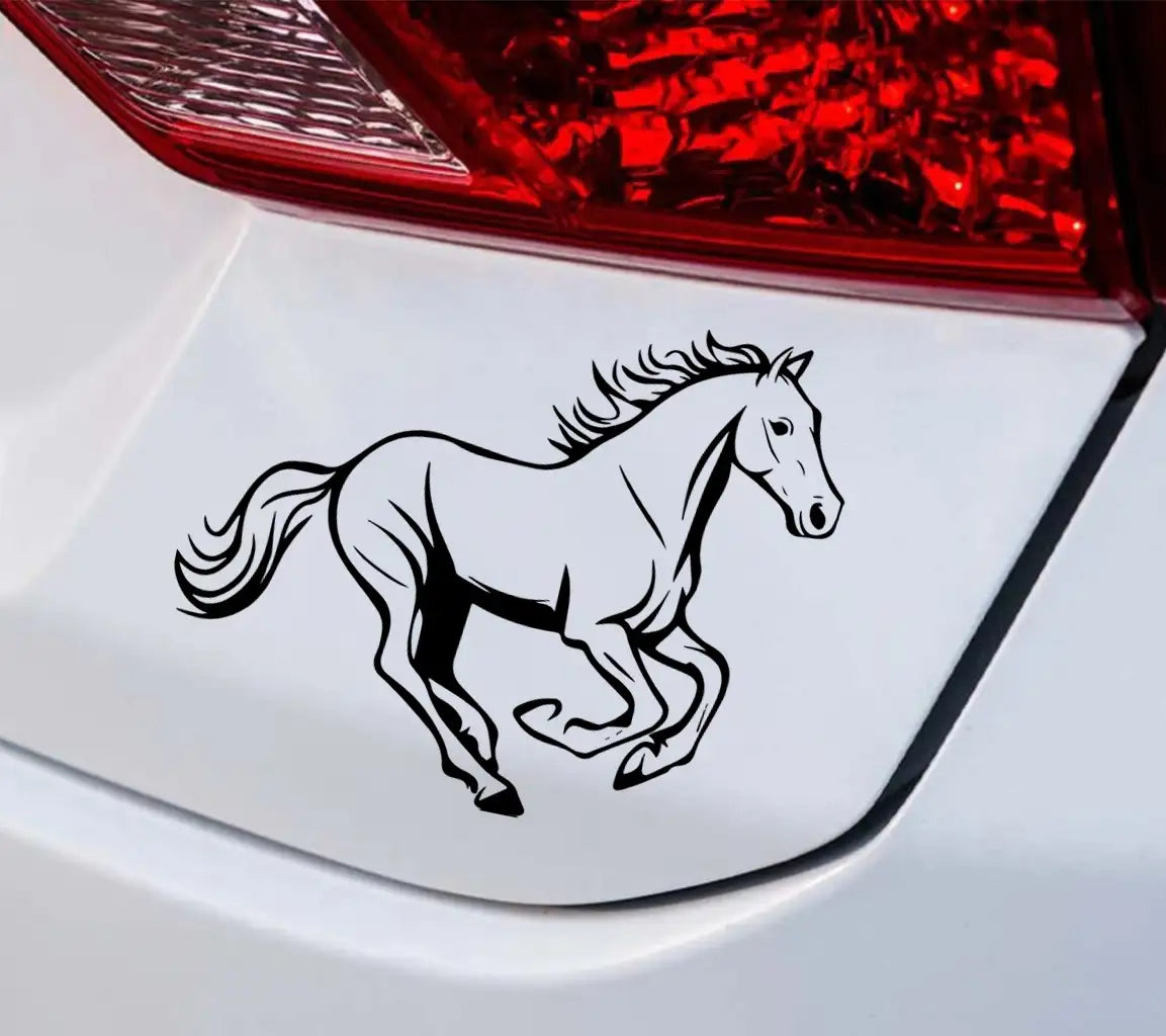 A Drawing Of A Horse That Has A Tail
