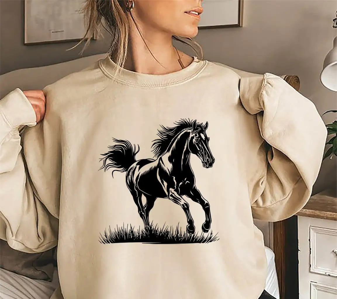 A Drawing Of A Horse With A Horse On It