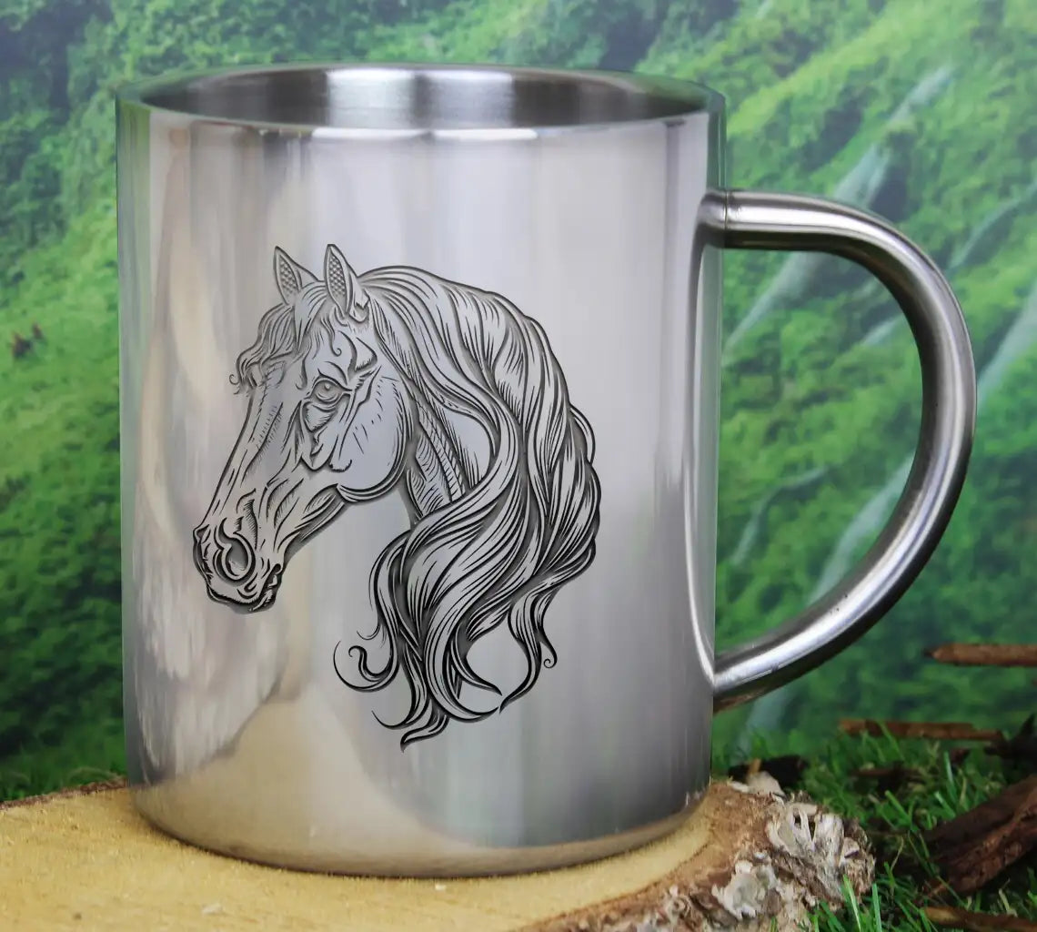 A Drawing Of A Horse With A Long Mane And Long Mane
