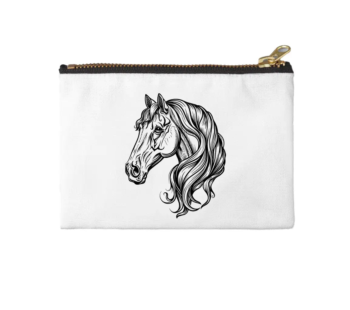 A Drawing Of A Horse With A Long Mane And Long Mane